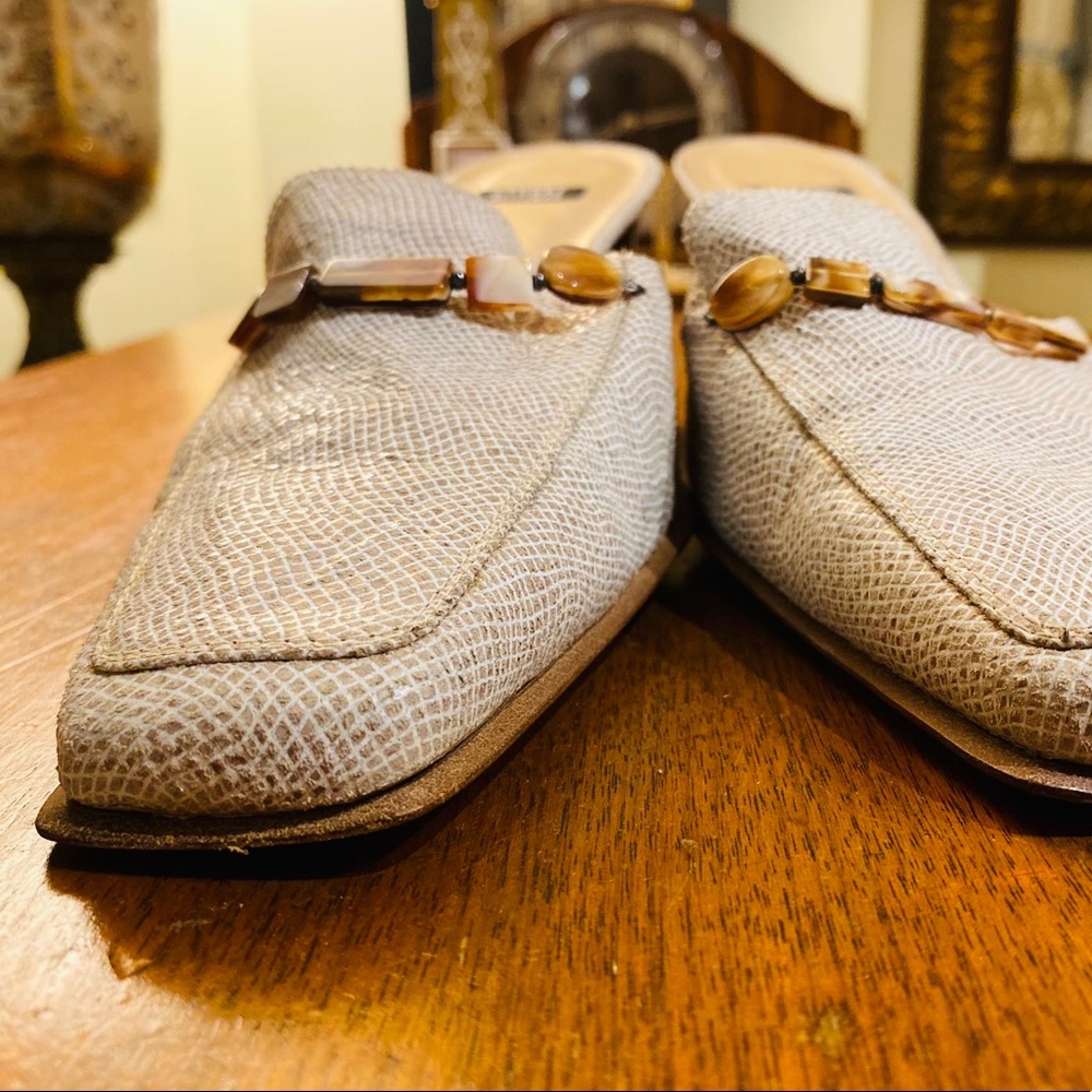 Stuart Weitzman Mules Reptil Leather Made in Spain New without tag Size 11.5 - Picture 9 of 13